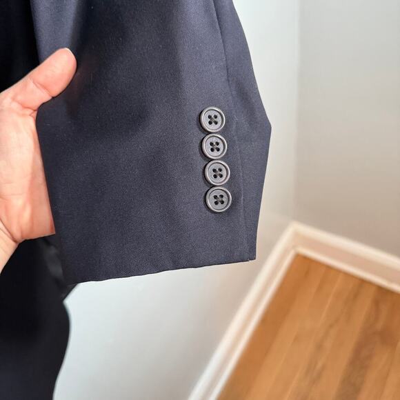 Loro Piana Wool Fabric Daniel Cremieux Navy Wool Blazer 42L Made in USA Union - Picture 6 of 14